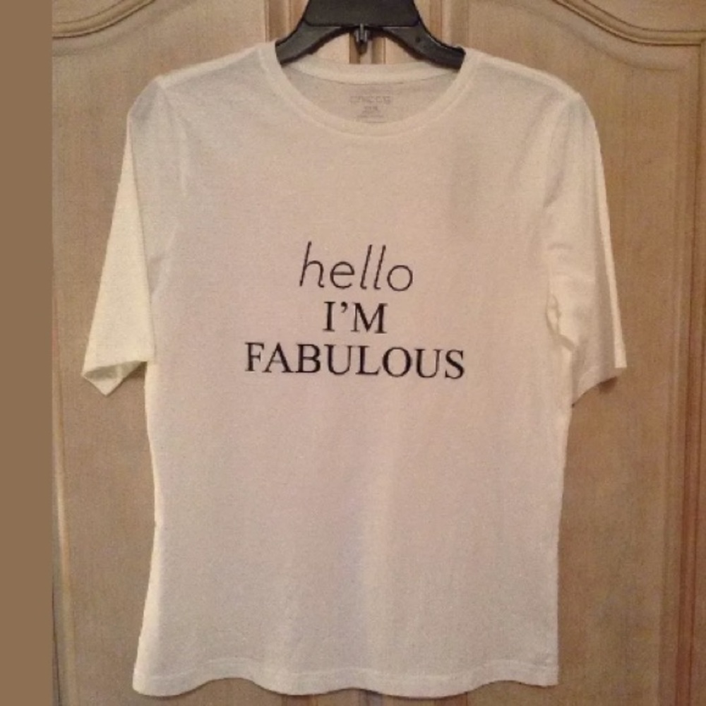 Chico’s NWT “HelloTee” T-shirt 100% COTTON